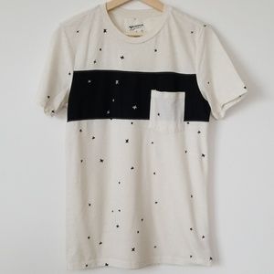 Arizona Jean Company Shirts - Stars Off White Colorblock Tee Arizona Jean Company Shirts - Stars Off White Colorblock Tee